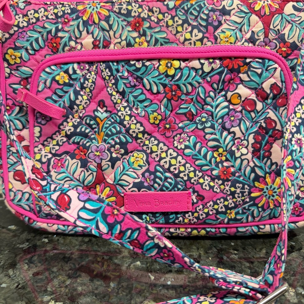 NWOT Vera Bradley Little Hipster Crossbody Bag Women’s Pink Floral Crossbody Bag - Picture 6 of 11